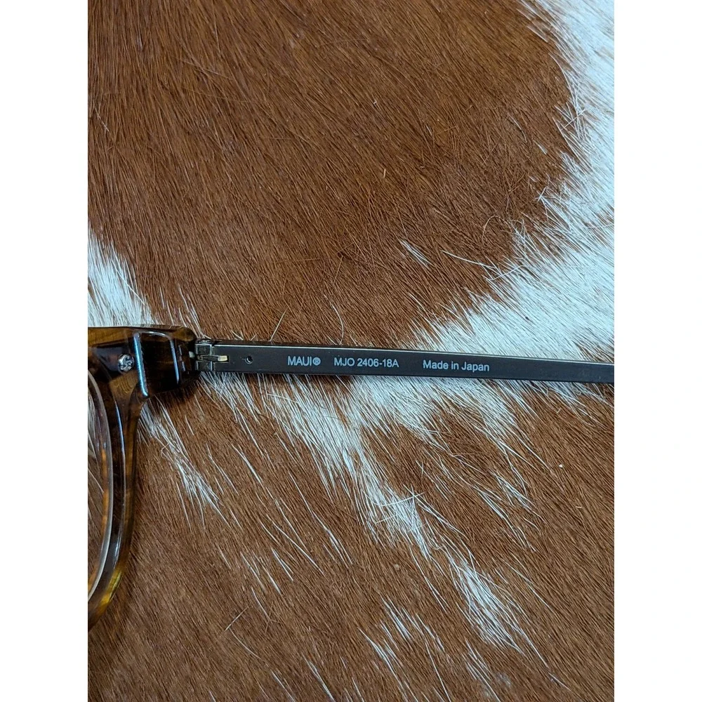 Maui Jim MJO 2406-18A Brown Titanium Round Eyeglasses Frames 47-21-137 Japan